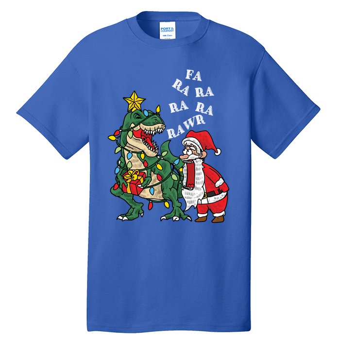 Funny Dinosaur Fa Ra Ra Rawr Rawr Christmas Funny Trex Xmas Gift Tall T-Shirt