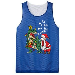 Funny Dinosaur Fa Ra Ra Rawr Rawr Christmas Funny Trex Xmas Gift Mesh Reversible Basketball Jersey Tank