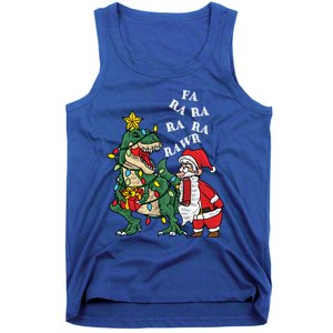 Funny Dinosaur Fa Ra Ra Rawr Rawr Christmas Funny Trex Xmas Gift Tank Top