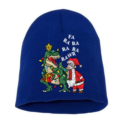 Funny Dinosaur Fa Ra Ra Rawr Rawr Christmas Funny Trex Xmas Gift Short Acrylic Beanie