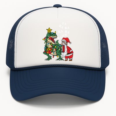 Funny Dinosaur Fa Ra Ra Rawr Rawr Christmas Funny Trex Xmas Gift Trucker Hat