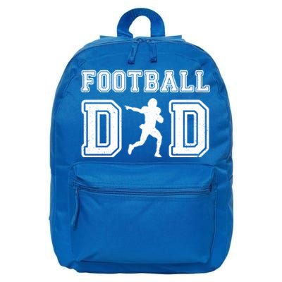 Football Dad FatherS Day Vintage Football Daddy Papa Father Meaningful Gift 16 in Basic Backpack