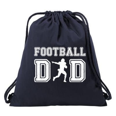 Football Dad FatherS Day Vintage Football Daddy Papa Father Meaningful Gift Drawstring Bag