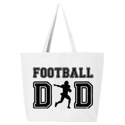 Football Dad FatherS Day Vintage Football Daddy Papa Father Meaningful Gift 25L Jumbo Tote