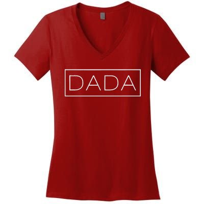 FatherS Day For New Dad Him Papa Grandpa 2024 Funny Dada Women's V-Neck T-Shirt