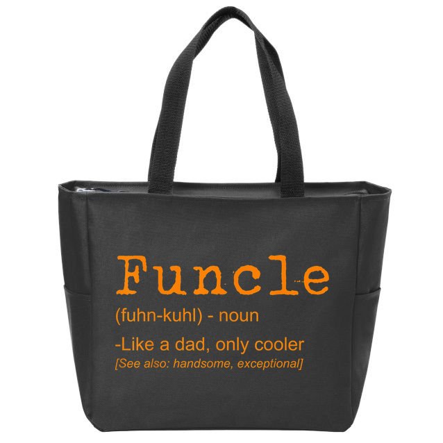 FUNCLE Definition Funny Joke Gift For Uncle Zip Tote Bag