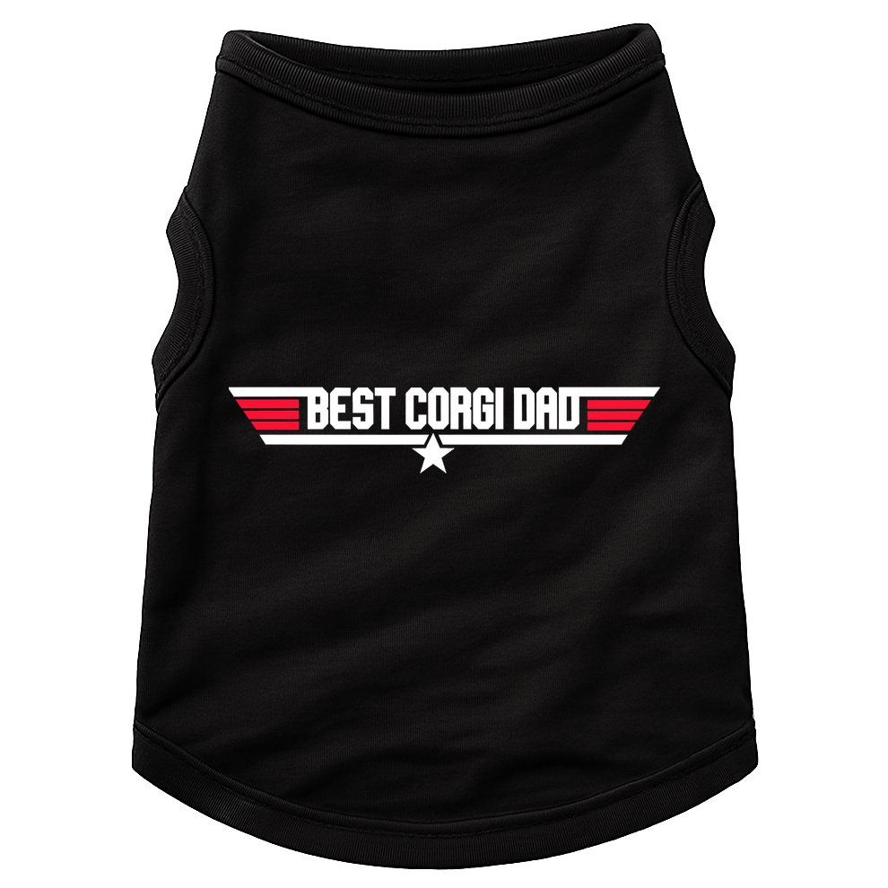 Father's Day Funny Dog Father 80s Best Corgi Dad Doggie Tank