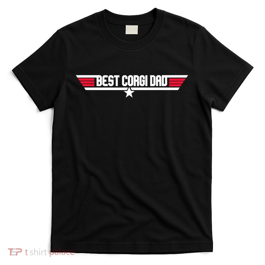 Father's Day Funny Dog Father 80s Best Corgi Dad T-Shirt