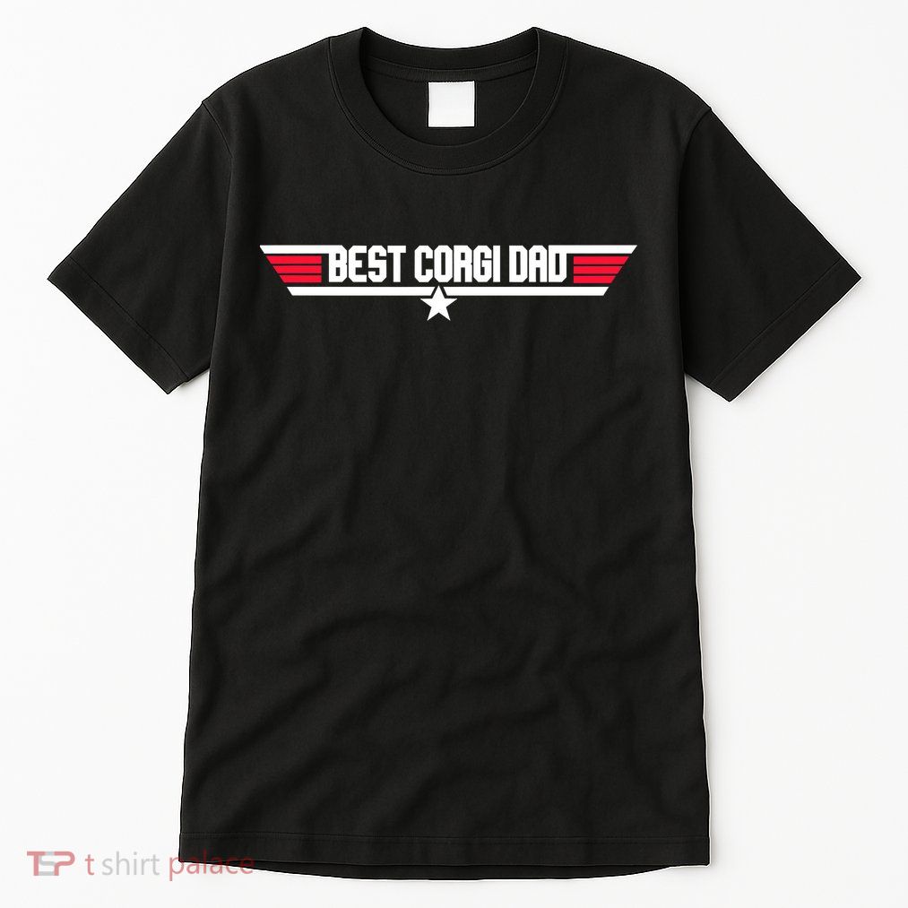 Father's Day Funny Dog Father 80s Best Corgi Dad Tall T-Shirt
