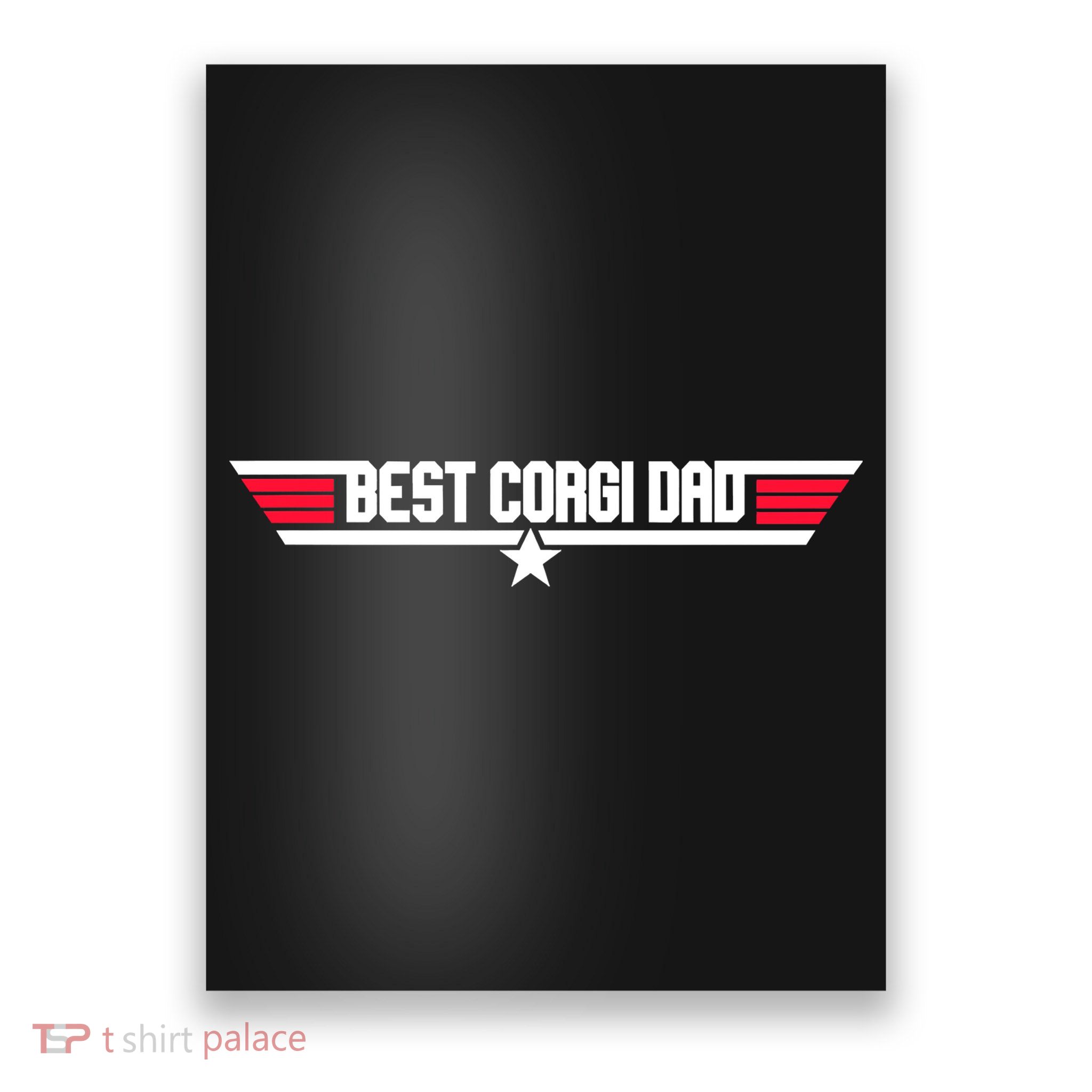 Father's Day Funny Dog Father 80s Best Corgi Dad Poster