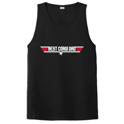 Father's Day Funny Dog Father 80s Best Corgi Dad PosiCharge Competitor Tank
