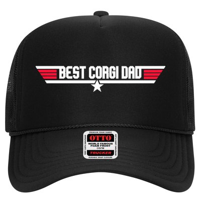 Father's Day Funny Dog Father 80s Best Corgi Dad Trucker Hat
