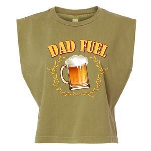 Funny Dad Fuel Beer Lover Garment-Dyed Women's Muscle Tee