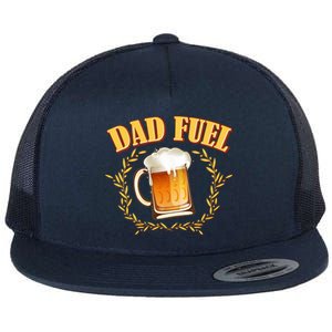 Funny Dad Fuel Beer Lover Flat Bill Trucker Hat