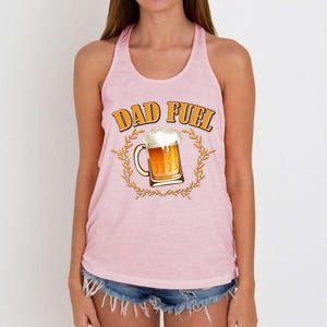 Funny Dad Fuel Beer Lover Women's Knotted Racerback Tank