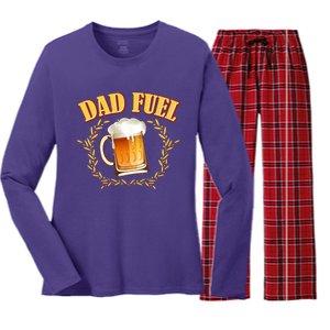 Funny Dad Fuel Beer Lover Women's Long Sleeve Flannel Pajama Set 