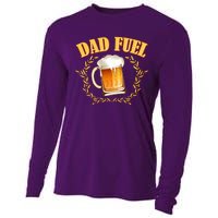 Funny Dad Fuel Beer Lover Cooling Performance Long Sleeve Crew