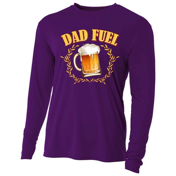 Funny Dad Fuel Beer Lover Cooling Performance Long Sleeve Crew