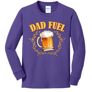 Funny Dad Fuel Beer Lover Kids Long Sleeve Shirt