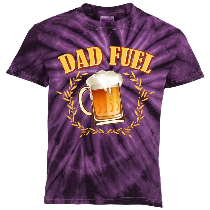 Funny Dad Fuel Beer Lover Kids Tie-Dye T-Shirt