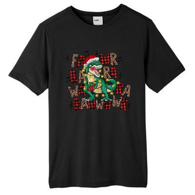 Funny Dinosaur Fa Ra Ra Rawr Rawr Christmas Trex Xmas Gift Tall Fusion ChromaSoft Performance T-Shirt