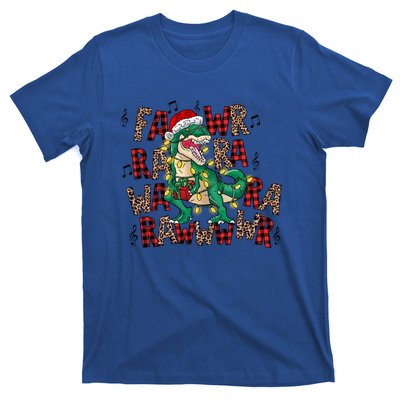 Funny Dinosaur Fa Ra Ra Rawr Rawr Christmas Trex Xmas Gift T-Shirt