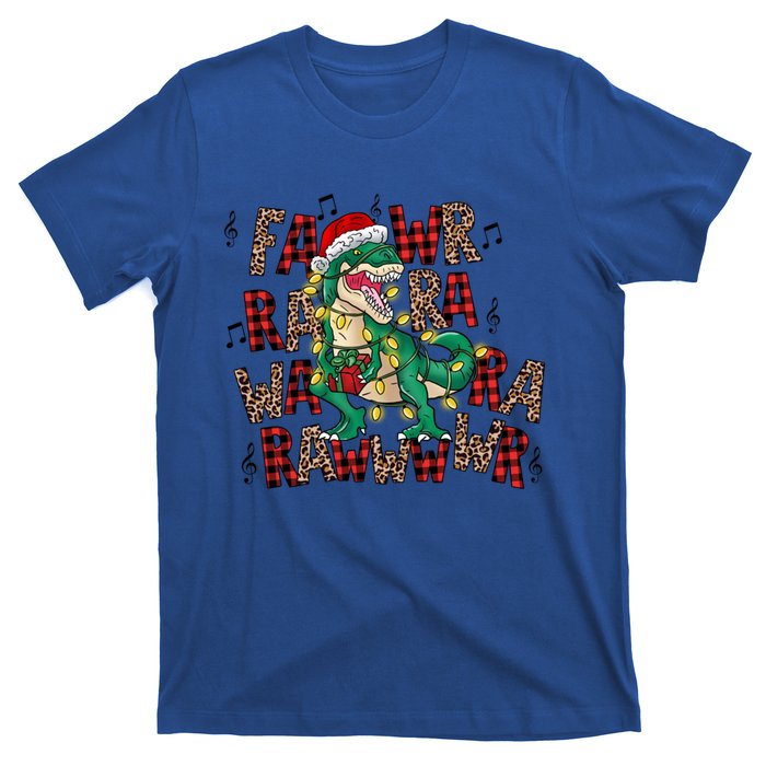 Funny Dinosaur Fa Ra Ra Rawr Rawr Christmas Trex Xmas Gift T-Shirt