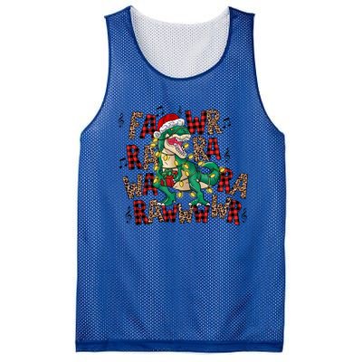 Funny Dinosaur Fa Ra Ra Rawr Rawr Christmas Trex Xmas Gift Mesh Reversible Basketball Jersey Tank