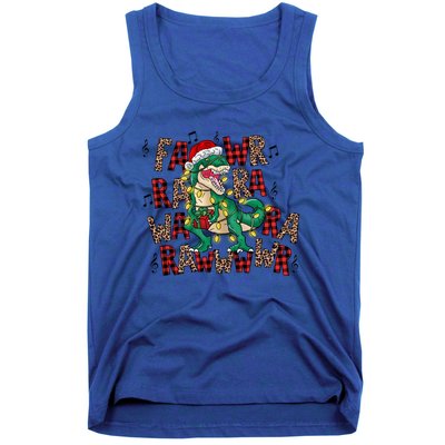 Funny Dinosaur Fa Ra Ra Rawr Rawr Christmas Trex Xmas Gift Tank Top