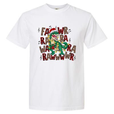 Funny Dinosaur Fa Ra Ra Rawr Rawr Christmas Trex Xmas Gift Garment-Dyed Heavyweight T-Shirt