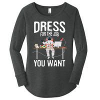 funny Dress For The Job You Want Astronaut place Women's Perfect Tri Tunic Long Sleeve Shirt