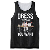 funny Dress For The Job You Want Astronaut place Mesh Reversible Basketball Jersey Tank