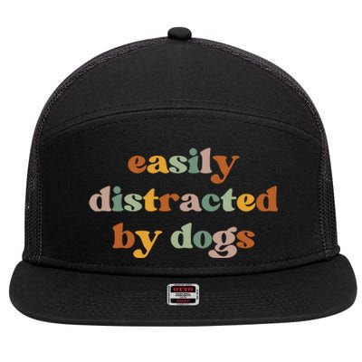 Funny Dog 7 Panel Mesh Trucker Snapback Hat