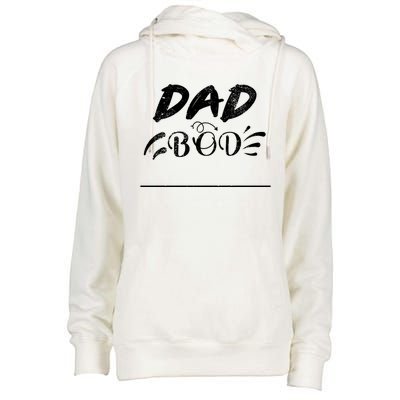 Fathers Day Funny Dad Bod Gift Father Figure Gift Womens Funnel Neck Pullover Hood