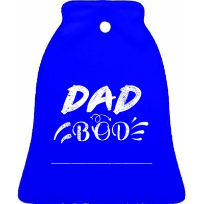 Fathers Day Funny Dad Bod Gift Father Figure Gift Ceramic Bell Ornament