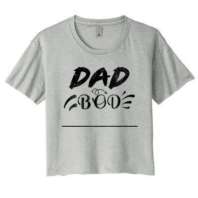 Fathers Day Funny Dad Bod Gift Father Figure Gift Women's Crop Top Tee