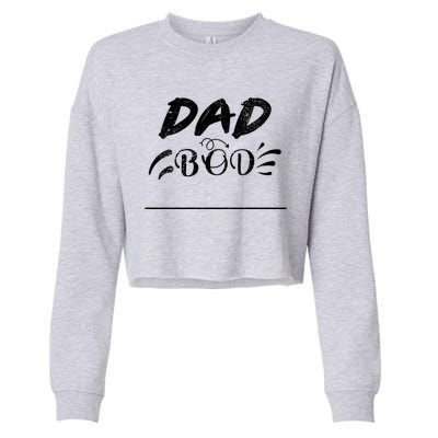 Fathers Day Funny Dad Bod Gift Father Figure Gift Cropped Pullover Crew