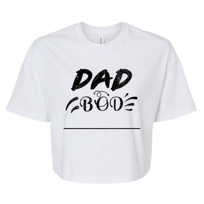 Fathers Day Funny Dad Bod Gift Father Figure Gift Bella+Canvas Jersey Crop Tee