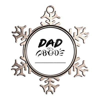 Fathers Day Funny Dad Bod Gift Father Figure Gift Metallic Star Ornament