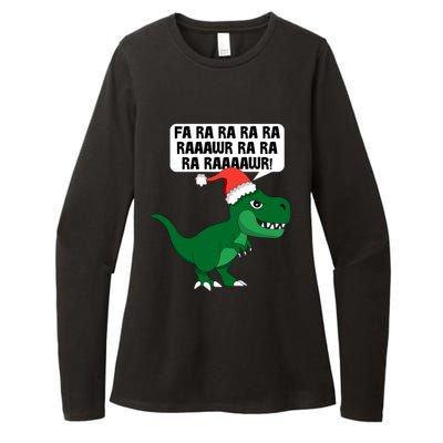 Funny Dinosaur Fa Ra Rawr Christmas Funny Gift Womens CVC Long Sleeve Shirt