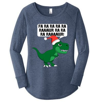 Funny Dinosaur Fa Ra Rawr Christmas Funny Gift Women's Perfect Tri Tunic Long Sleeve Shirt