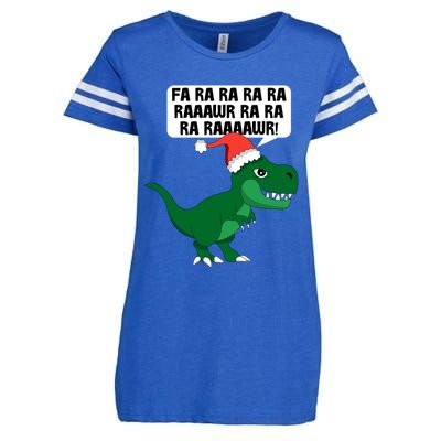 Funny Dinosaur Fa Ra Rawr Christmas Funny Gift Enza Ladies Jersey Football T-Shirt