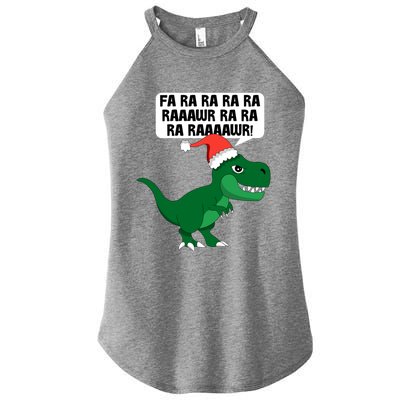 Funny Dinosaur Fa Ra Rawr Christmas Funny Gift Women's Perfect Tri Rocker Tank