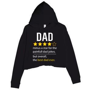 Funny Dad Father's Day Joke Humor Dad Son Daughter Daddy Crop Fleece Hoodie