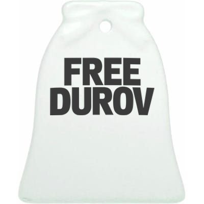 Free Durov Ceramic Bell Ornament