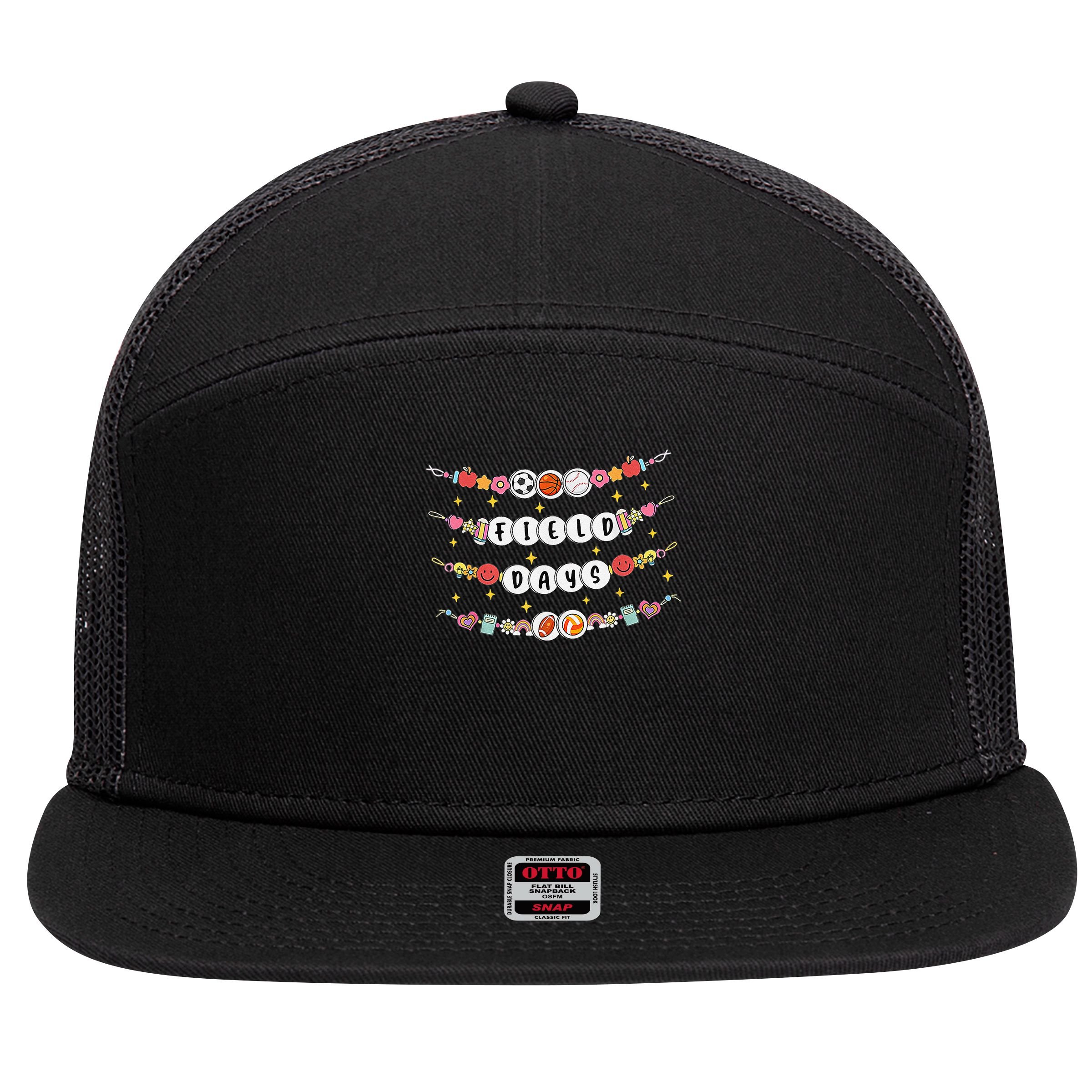 Field Day Funny Game Day Friendship Bracelets 7 Panel Mesh Trucker Snapback Hat