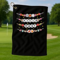 Field Day Funny Game Day Friendship Bracelets Golf Towel