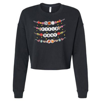 Field Day Funny Game Day Friendship Bracelets Cropped Pullover Crew