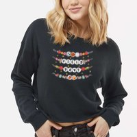 Field Day Funny Game Day Friendship Bracelets Cropped Pullover Crew