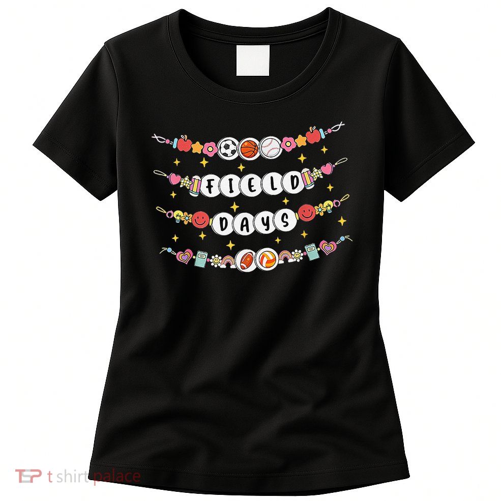 Field Day Funny Game Day Friendship Bracelets Womens T-Shirt